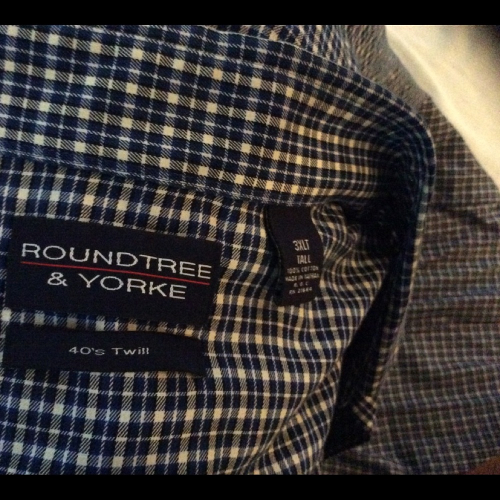 Roundtree And Yorke Size 3xlt Ss Button Up - image 6